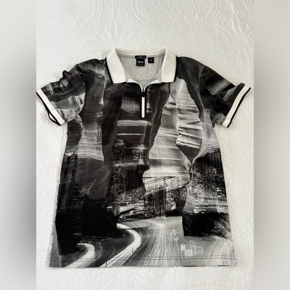 HUGO BOSS slim fit polo shirt L